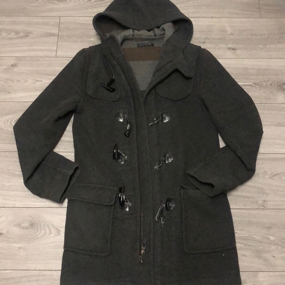 Grey Hooded Wool Jacket - Picture 2 of 6